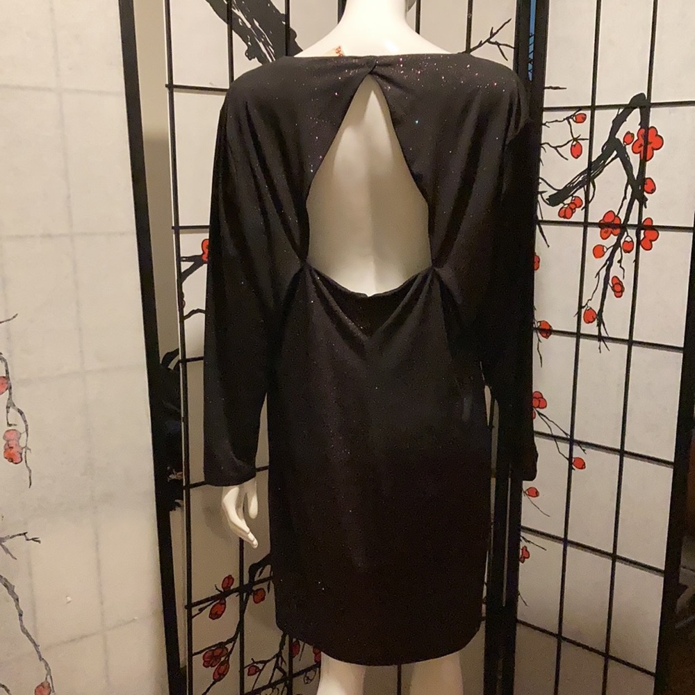 Charlotte Russe black sparkling dress size 3X length midi New with tag - Picture 3 of 3